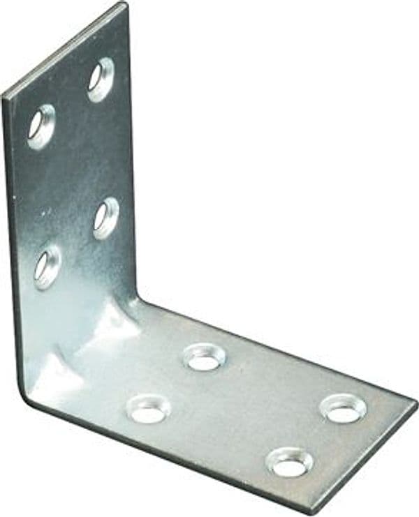 Giunzione 8 Fori Angolare Zincata S 8 x 8 x 3 cm 2 mm 50 Pezzi – Autres