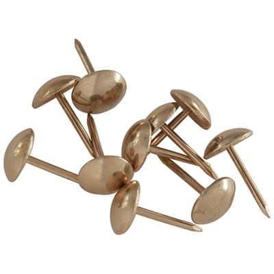 Bulletta Tappezziere Acciaio Ottonato 6,5 x 15 mm 1000 Pezzi - 2
