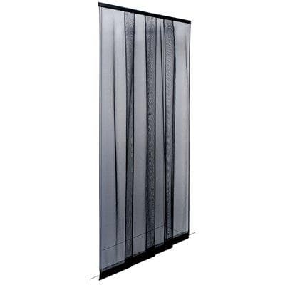 Zanzariera Porta Ecco Strip a Strisce Irs Poliestere Nero Cm 140 H.cm 250 - 2