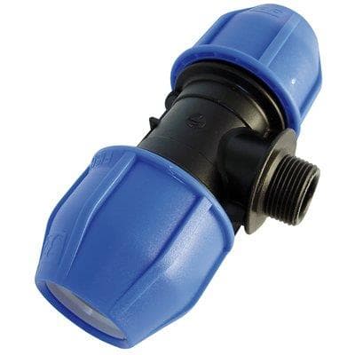 Tee a Compressione Filetto Maschio PN16 20 mm x ½ M 10 Pezzi - 2