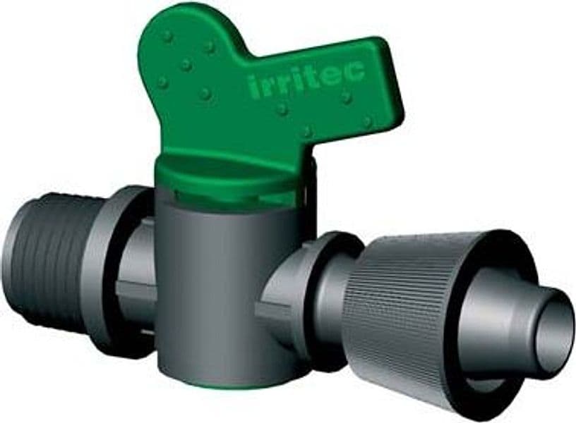 Valvola Filetto Maschio per Tubo Gocciolante Irritec 16 mm x 1/2 M 50 Pezzi - 2