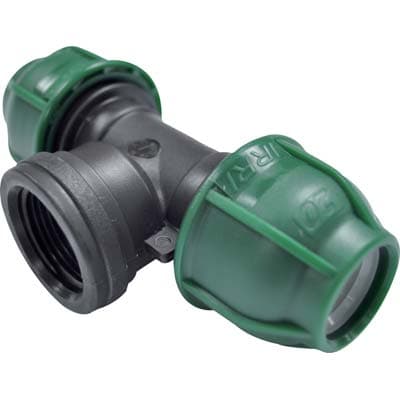 Tee a Compressione Filetto Femmina PN10 per 1 F 10 Pezzi - 2