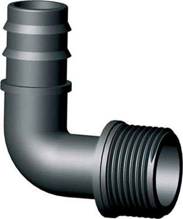 Gomito Portagomma PN Filetto Maschio Irritec 16 mm x 1/2 M 100 Pezzi