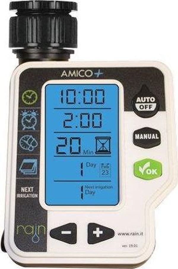 Centralina Irrigazione Amico con 1 Rain Innesto Rapido 3/4f 2XSTILO Aa Volt