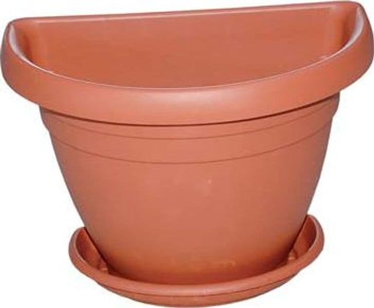 Vaso con Sottovaso Mezzotondo Mimosa Ics 30 x 20 cm 22 cm 6 Pezzi - 2