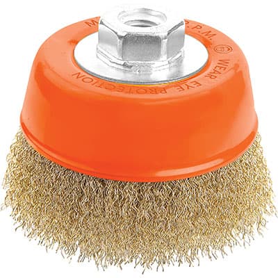 Spazzola Acciaio a Tazza con Filetto 7700 Wokin Mm .M14 770003 75 F 6 Pezzi - 2