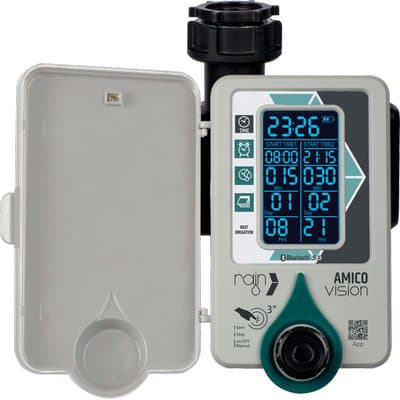 Centralina Irrigazione Amico con 1 Vision Rain Innesto Rapido ¾f Volt 3,7 - 2