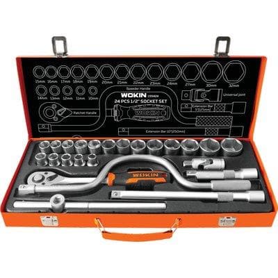 Chiavi a Bussola Esagonali ½ 155424 Wokin 10 a 32 mm 24 Pezzi - 2