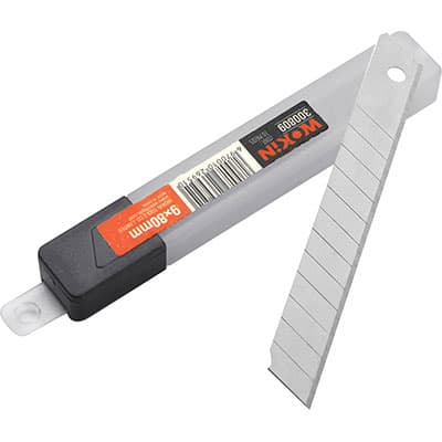 Lama a Spezzare per Cutter 3008 Wokin 300809 9 mm 10 Pezzi - 2
