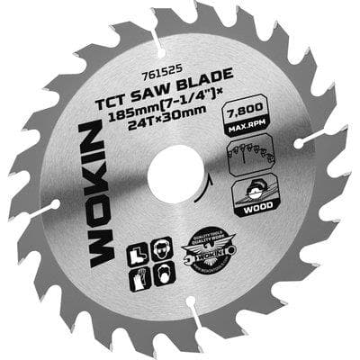 Lama Circolare Taglio per Legno 761525 Wokin Mm 185X30 Denti 24 - 2