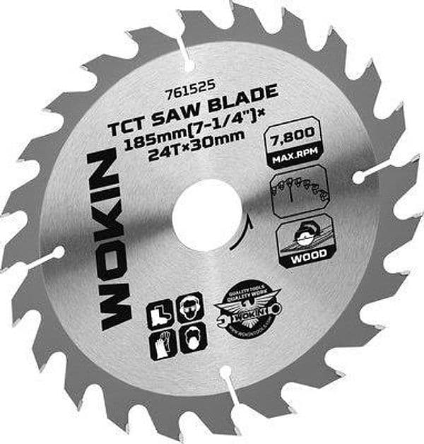 Lama Circolare Taglio per Legno 761545 Wokin Mm 185X30 Denti 40