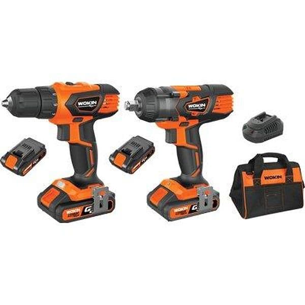 Trapano con Avvit Impulsi Batt GP20V 628102 Wokin Volt 20X2 Ah 2 1/2 - 2