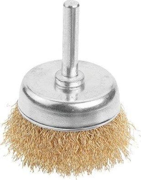 Spazzola Acciaio a Tazza con Gambo 771103 Wokin G 25 mm 0,3 mm 10 Pezzi - 2