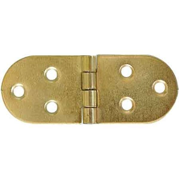 Cerniera a Biscotto 80 x 30 mm Senza Fermo Ottonata 50 Pezzi - 2