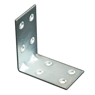 Giunzione 8 Fori Angolare Zincata S 4 x 4 x 3 cm 2,0 mm 50 Pezzi - 2