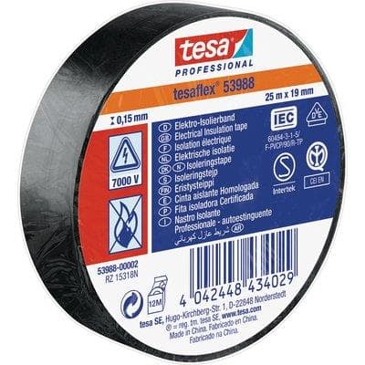 Nastro PVC Isolante Imq Tesa Nero 25 ml 19 mm 10 Pezzi - 2