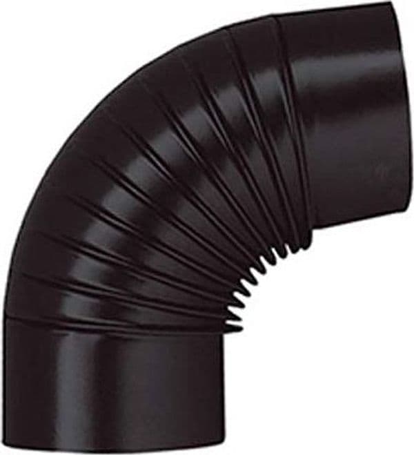 Gomito Legna 90 ° Classic Nero Opaco Save Cm 12