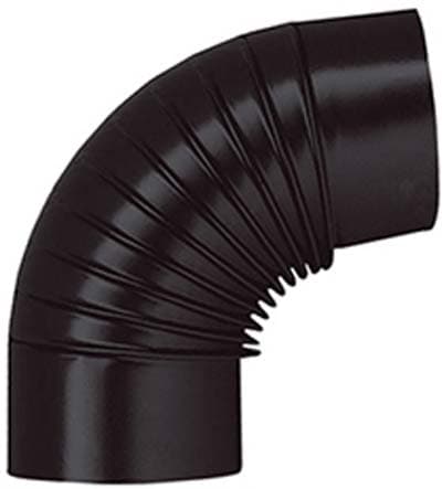 Gomito Legna 90 ° Classic Nero Opaco Save Cm 12 - 2
