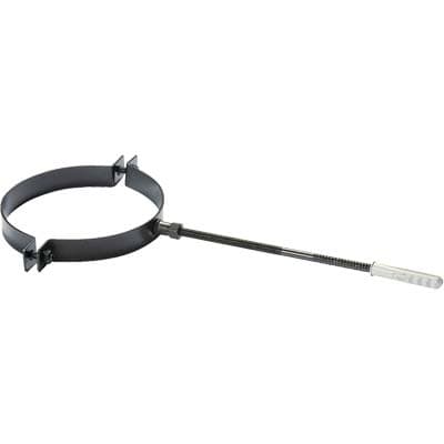 Collare Reggitubo Pellet Nero Opaco Save Cm 12 con Tassello - 2