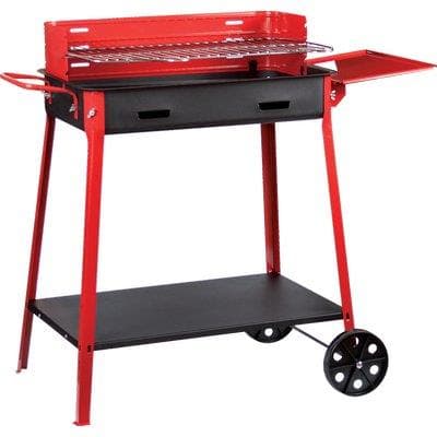 Barbecue Carbonella Maxi con Ruote Fd Cm 60X40 H.cm 85 - 2