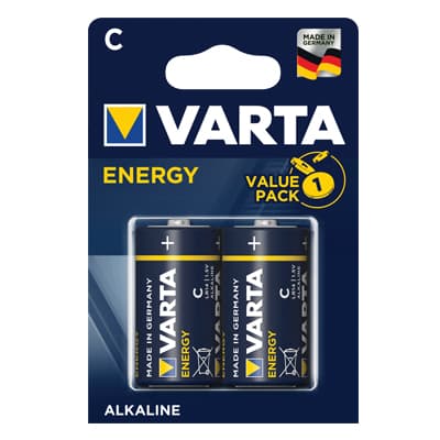 Pila Mezza Torcia C Energy Varta Alcalina 1,5 V 2 Pezzi - 2