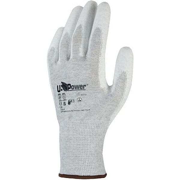 Guanto Poliuretano Bianco Pika U Power Poliestere 12 Paia 1830051 – U-Power