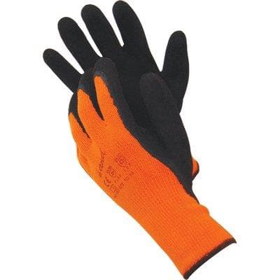 Guanto Lattice Microporoso Nero Maglia Pesante Sintetico Arancio 10 12 Paia - 2