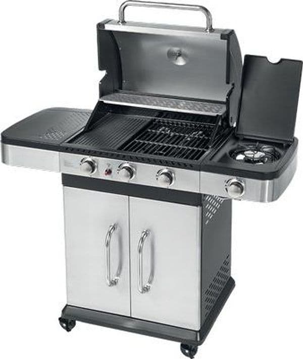 Barbecue Gas Indianapolis 3 con 1 Titanium Ompagrill Fuochi 4 cm 121X60