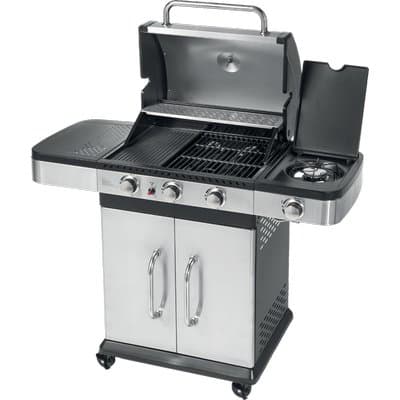 Barbecue Gas Indianapolis 3 con 1 Titanium Ompagrill Fuochi 4 cm 121X60 - 2
