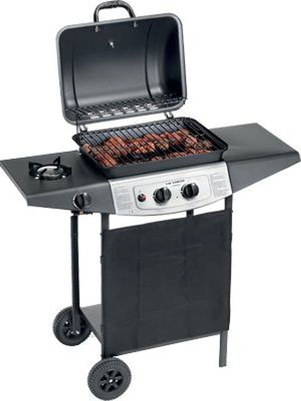 Barbecue Gas Double Cooking System 2 con 1 Ompagrill Fuochi 3 cm 98X43 H.cm - 2