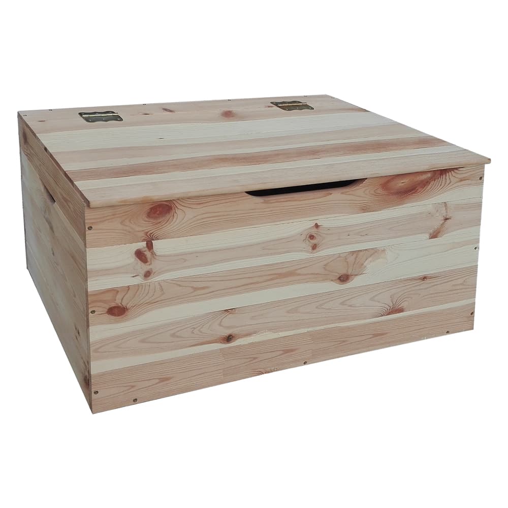 Cassapanca Legno Chiaro 73 x 35 x 33 cm - 2