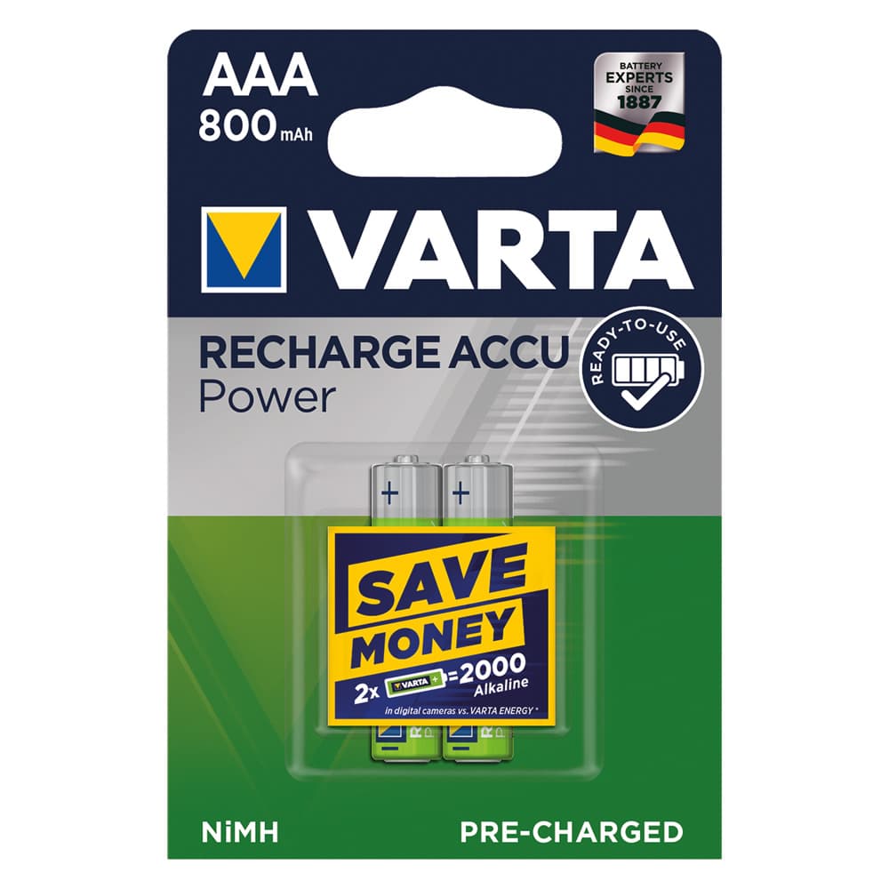 Pila Ministilo Ricaricabile Accu Power PZ 2 Varta HR03 1,2 v Aaa - 2