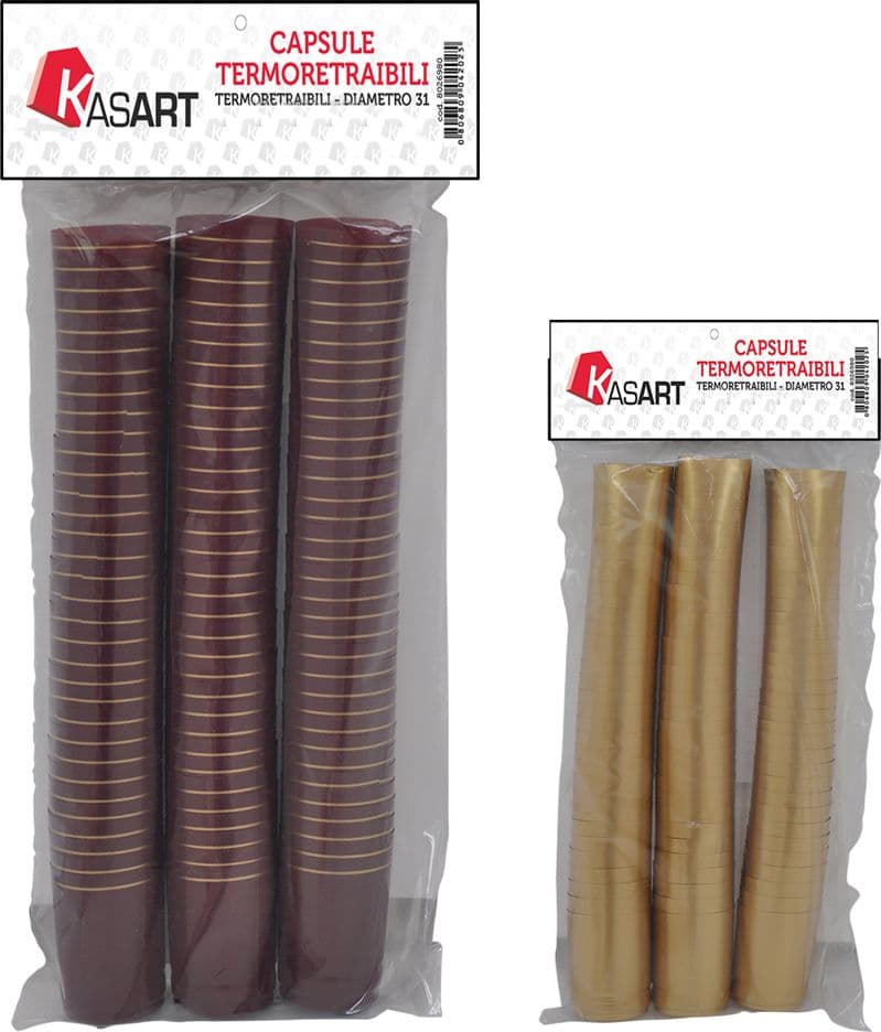 Capsule Termoretraibili per Bottiglie Vino Bordeaux X H Kasart Ø 31 55 mm