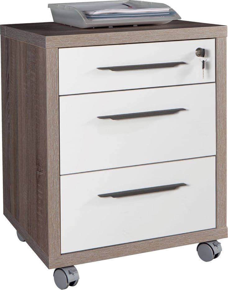 Cassettiera Ufficio 3 Cassetti Linea Rovere Composad Chania 45 X 48 X 63 cm - 2