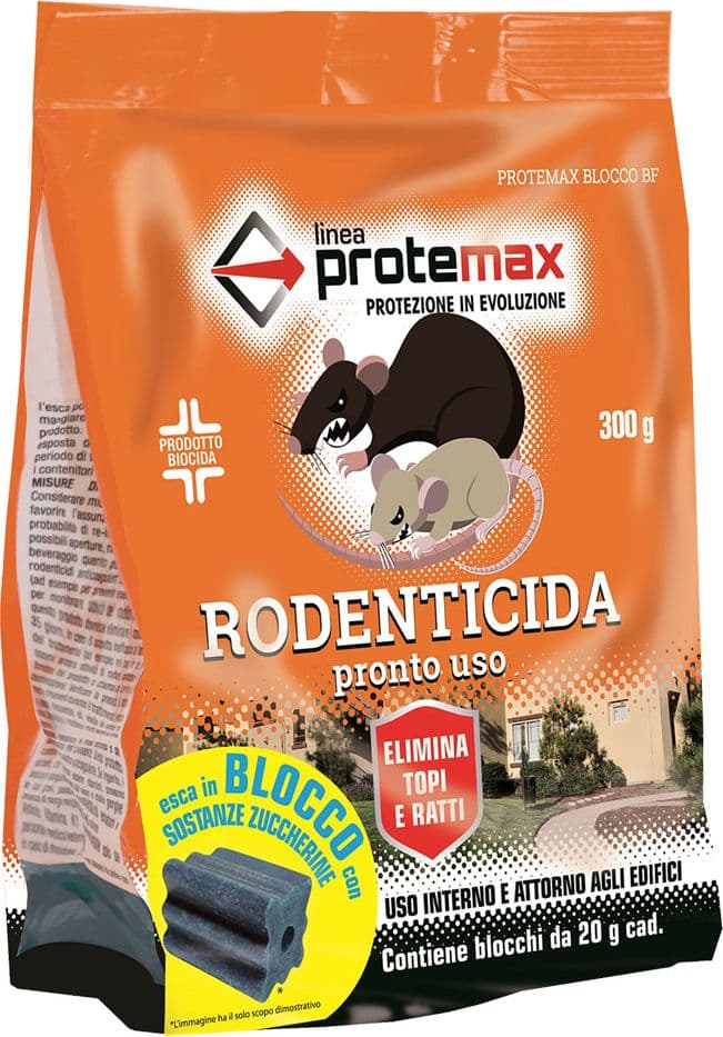 Esca Topicida in Blocchi Paraffinati Protemax Bf 1,5 kg - 2