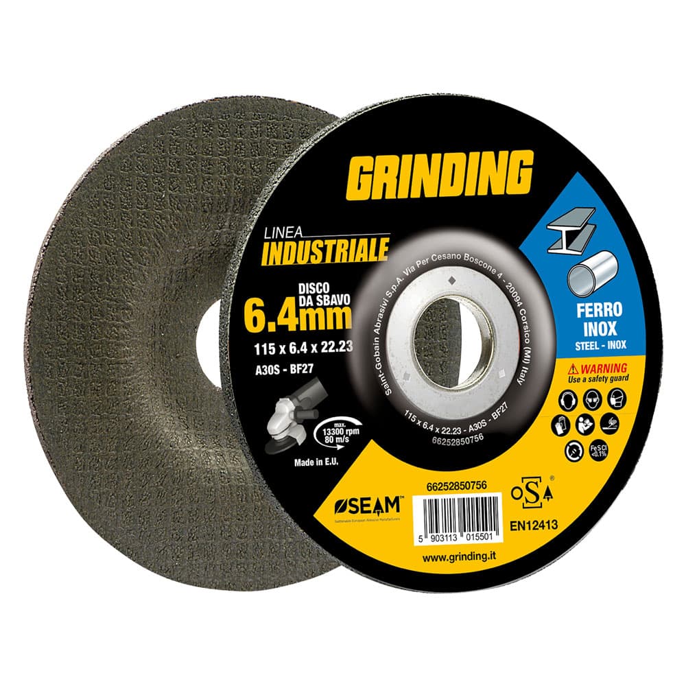 Mola Abrasiva da Sbavo Grinding Grinding Linea 5 Pezzi Ø 115 x 6,4 - 2