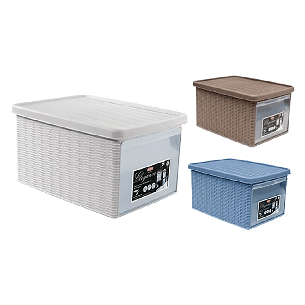Scatola Multiuso Medium Tortora Stefanplast Elegance 29 x 39 x 21 cm - 2