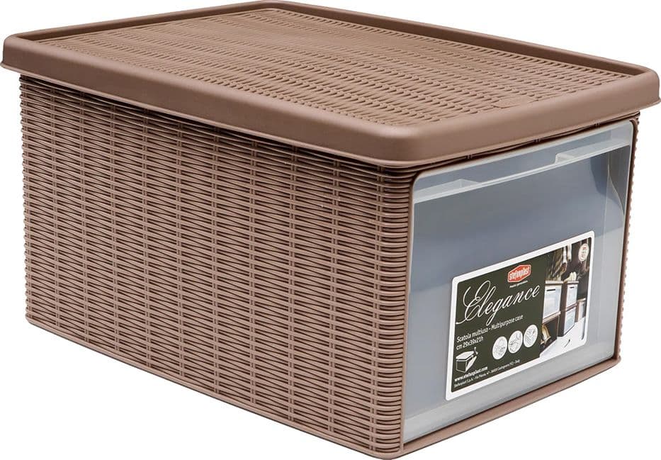 Scatola Multiuso Small Tortora Stefanplast Elegance 19 X 29 X 16 cm - 2