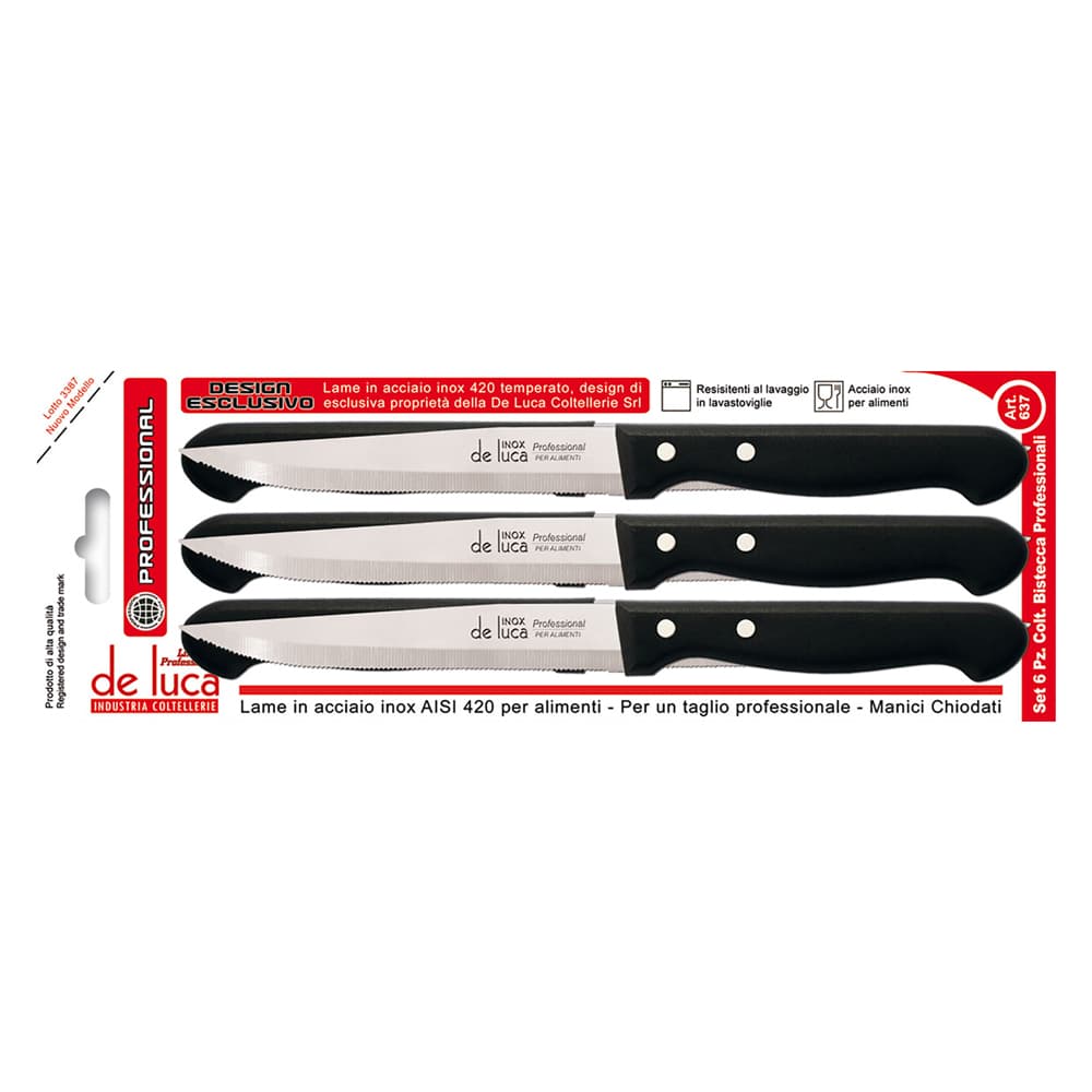Set Coltelli da Bistecca De Luca 6 Pezzi - 2