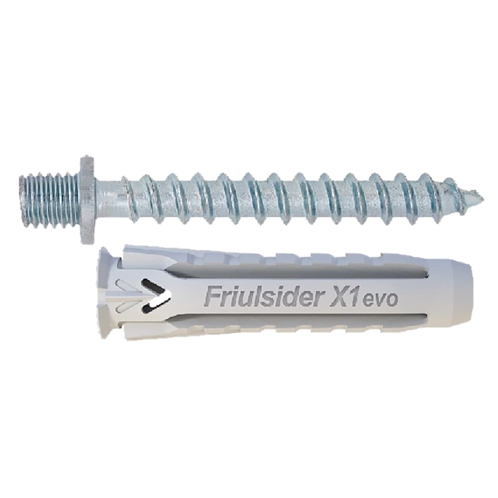 Tassello Friulsider X1 Evo Nylon Vite Doppio M6 100 Pezzi 6 x 30 mm - 2