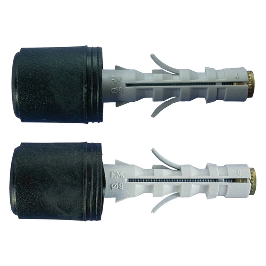 Tassello HTS09 Nylon Paracolpo 2 Nero 9 mm - 2