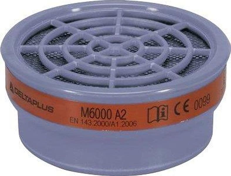 Filtro per Respiratore a Maschera M6400 Deltaplus M6000 A2 2 Pezzi - 2