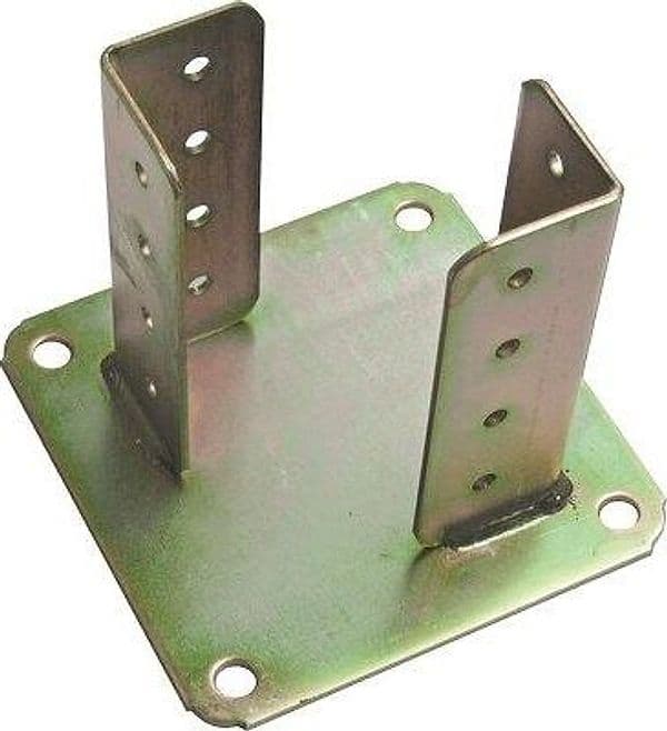 Supporto Gazebo Quadro a Pavimento 840 Zincato Giallo S.mm 4 mm 200X200 - 2