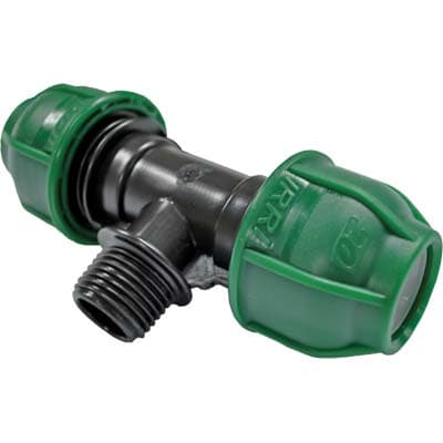Tee a Compressione Filetto Maschio PN10 16 mm x ½ M 10 Pezzi - 2