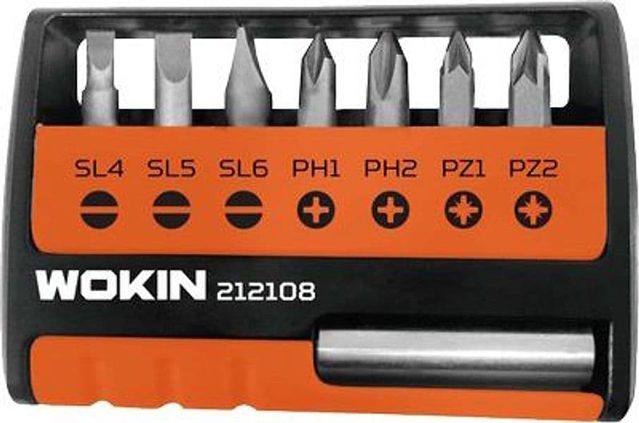 Inserti con Portainserto per Avvitatore 212108 Wokin TA4 8 Pezzi