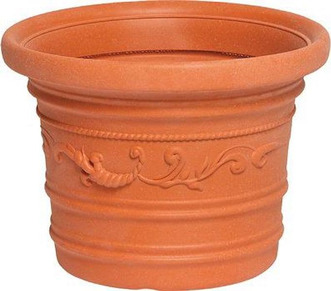 Vaso Tondo Festonato Prestige Resina Terracotta Cm 80 H.cm 60 – Autres