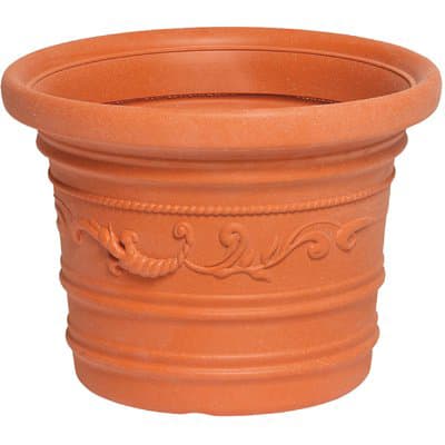 Vaso Tondo Festonato Prestige Resina Terracotta Cm 80 H.cm 60 - 2