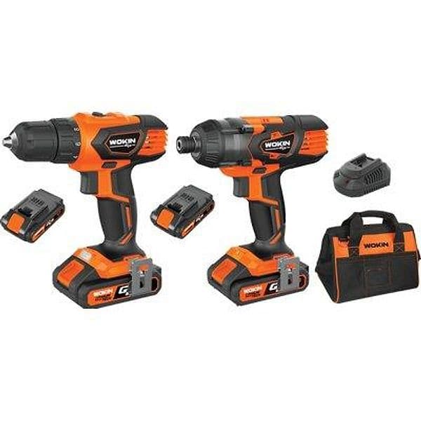 Trapano con Avvit Impulsi Batt GP20V 628002 Wokin Volt 20X2 Ah 2 1/4 - 2