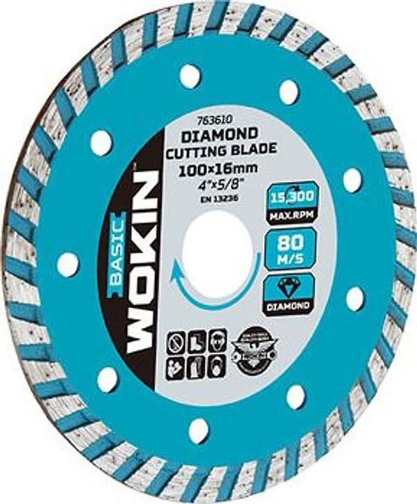 Disco Diamantato a Corona Zigrinata 763 Wokin Mm 125X22,2 H.mm 2 763612