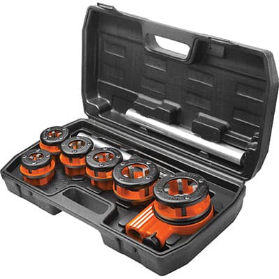 Filiera Manuale a Cricchetto Kit 331009 Wokin ¼ ? ½ ¾ 1 ¼ 9 Pezzi - 2
